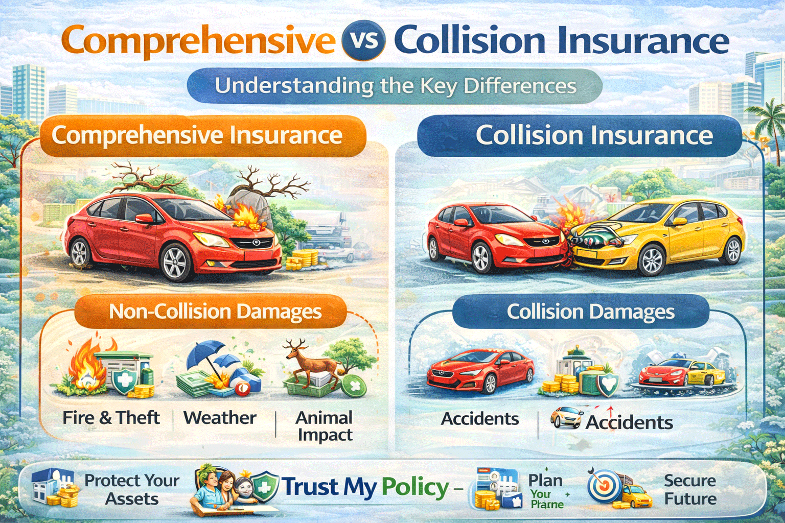 Comprehensive vs Collision Insurance | Trust My Policy