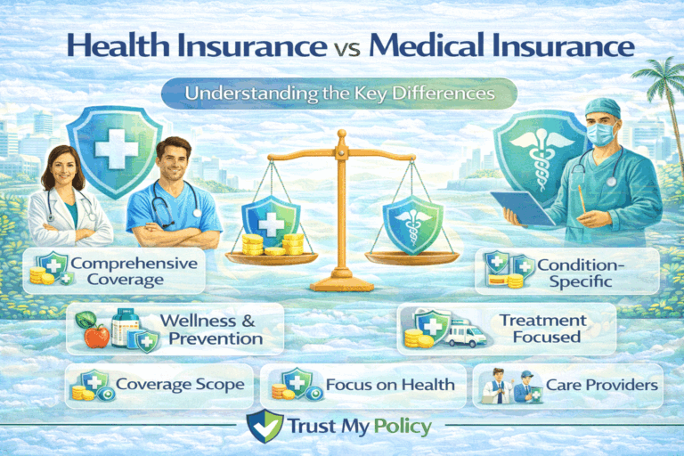 Health Insurance vs Medical Insurance | Trust My Policy