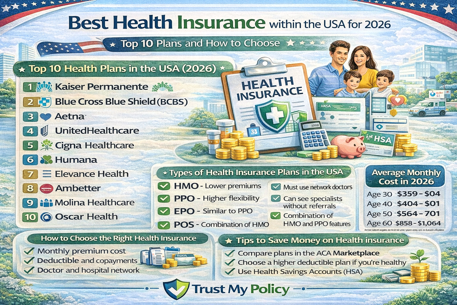 Best Health Insurance USA for 2026 – Top 10 Plans and How to Choose