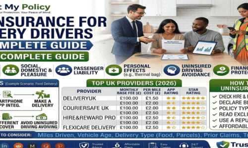 Car insurance for delivery drivers UK 2026 — hire and reward cover, top providers, and how to avoid uninsured driving